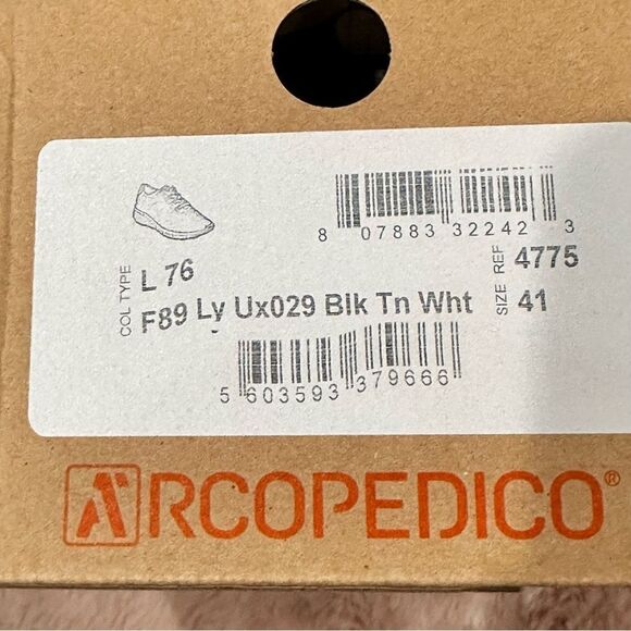 ARCOPEDICO Women’s L76 Lace-Up Sneakers in the Size 41/9.5-10 US in Black/White - Picture 14 of 15